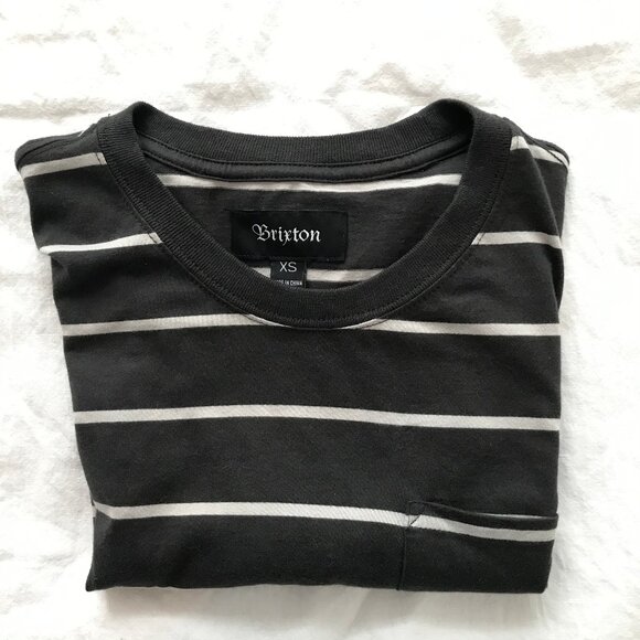 Brixton Short Sleeve Striped Tee XS NWT - Picture 9 of 13
